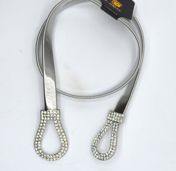 Zarkoon Buckle Silver Metal Elatic